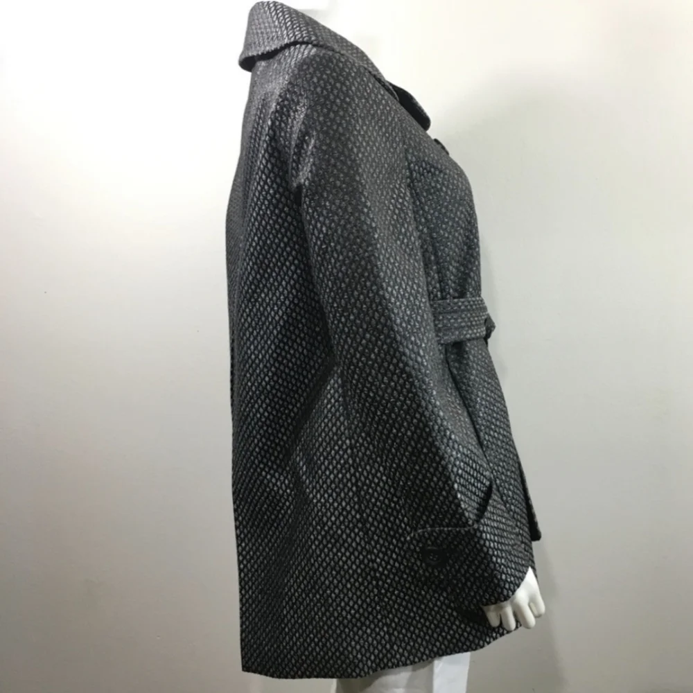 Gunmetal Metallic Brocade Tweed Peacoat - J. Crew Collection - Picture 4 of 16